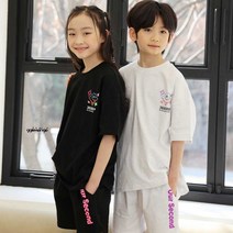 에그미 여름신상 주니어 키즈 유아동복 초등학생 패밀리룩 반팔&반바지 클라우드 상하세트