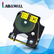 Labelwell Multicolor 18052 Dymo 산업용 열 수축 튜브 호환 Rhino 5000 4200, 02 Black on Yellow_01 6mm