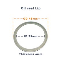 범용 립 오일 도장 ID 굴삭기 부품 버킷 링크 부싱 지지대 암 및 실린더 사용 30-65mm, 11 35x45x4mm