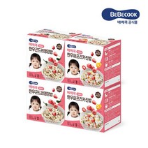 베베쿡 실온이유식 완료기 4박스 한우파프리카2 + 한우곤드레영양밥2