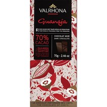 발로나 VALRHONA 스페인 배송 과나하 70% 코코아 다크 초콜릿 바 70g, 1팩