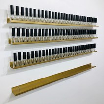 선반킹 네일선반 폭이좁은 철제 피규어 선반 벽선반, 골드무광 600mm