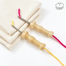 우드 펀치니들 바늘 3.5mm 5mm 러그만들기 터프팅 재료 스킬자수, B타입 (5.0mm 바늘)