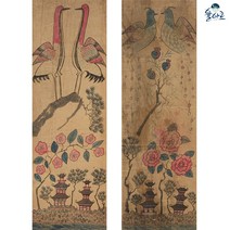초현실 화조도 2폭 민화 도안 민화그리기 본그림 공모전 취미 원데이클래스 컬러링 수업자료, 초현실 화조도(1), 고급 닥순지, 원본 사이즈(추천)