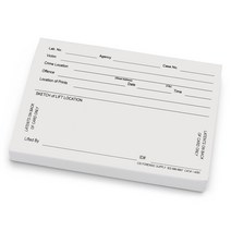 Nasco 지문 채취용 카드 Latent Print Backing Cards 50매입