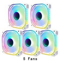 CPU 쿨러 수냉 커스텀 냉각 핀 컴퓨터 공간, 4.5Fans - A-RGB - WHITE
