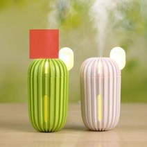 차량용가습기 저소음 USB 선인장 무드등 소형 가습기, E3723가습기838그린