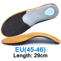요족깔창 아치 인솔 아치형 깔창 eid leather orthotic insole for flat feet 지원 외과 신발 단독 insoles for feet 남성 여성, 나 45  46, 1 쌍