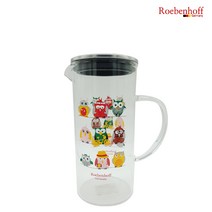 토탈하우스 레벤호프 내열유리물병 1200ml 냉장고물병 유리물병, 고양이