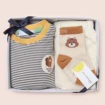 블루독베이비 [블루독베이비]다람이STRIPE상하복+다람이단말SET