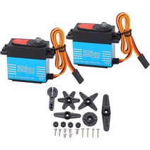 SUNGOOYUE RC Car Servo Kit 2Pcs High Speed Metal Gear 35kg Large Torque Digital Servo Fits for Scx1, 한개옵션0