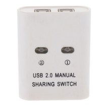 멀티허브 usb 맥북 3.0 도킹 허브 USB 2.0 수동 공유 스위치 KVM 선택기 PC 스캐너 프린터 용 2 포트 허브, [01] WHITE