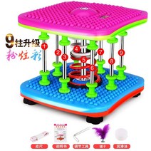 트위스트런 운동기구 홈트레이닝 트위스트머신 홈운동기구 초고도비만다이어트 요가도구 지방태우기, 5.핑크현채9기둥업그레이드하중받이200