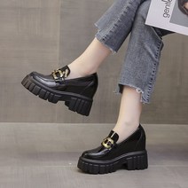 키높이 속가보시앵글 10cm 굽높이단화펌프스힐 통굽여성-621824