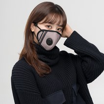 아이러브허브 빨아쓰는 예쁜 면마스크 KF94 시험완료 패션밸브마스크(브라운), XL사이즈