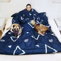 온열침낭 항온 침낭 성인 두꺼운방한 타입학생 브레이크타임 이불겸용 발차기방지이불 매직기기, C03-180220여름얇은스타일 일체, T22-심플 생활 털갈이