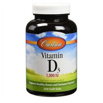 Carlson Labs 칼슨랩스 비타민 D3 1000 IU Vitamin D3 250캡슐 1개