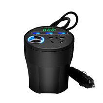 차량용 인버터 dc 12v24v 150w 12v 220v 자동차 전원 인버터 및 110v 디지털 전압 변압기 자동차 인버터, 검은색