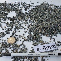 자연흑사/흑사콩자갈/어항자갈/수조자갈/콩자갈시공, 4-6mm(20kg 1포)