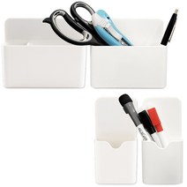 긱보드 마그네틱 다용도 자석 펜홀더 소형 2p + 대형 2p, 화이트, 1세트