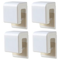 4개 1세트 치약걸이 욕실용품 무타공, 화이트4P