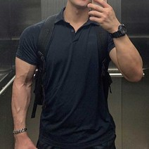 대학생 남자 캐주얼 티셔츠 카라 데일리 카라티 여름 어깨넓어보이는티 머슬핏반팔티 남성 데이트패션