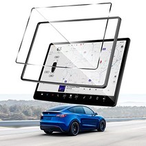 독일 직구 Tesla Model 3 9H 스크래치 방지 및 충격 방지(HD)용 Topfit Tesla Model 3/Y 강화 유리 화면 보호기-17658, 희게 센