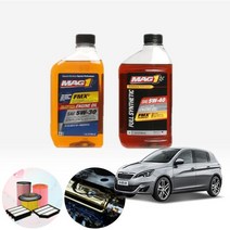 푸조 308(2세대)(13~21) 1.5 MAG1 수입 합성엔진오일 필터세트 ONL-013, 5w30 4통+필터포함, 0