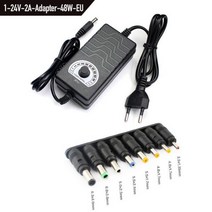 조정 가능한 LED 어댑터 1V-24V 2A 다양 한 전압 레 귤 레이 터 전원 공급 장치 변환기 220V 110V 1V 12V 24V 48W 여성 커넥터, 1-24V-2A 8 Plug, EU Plug