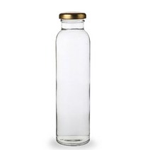 담은 일자원형쥬스300 유리병 주스병 딸기우유병 40개, 블랙