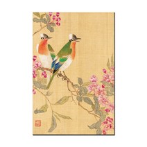 한국화 민화 신사임당 신윤복 책가도 풍수 전통 민속화 풍속화 인테리어 학교 교실 교육 그림 캔버스 액자, 10.신명연-화조화