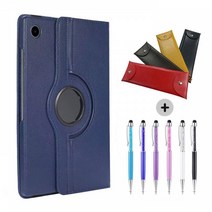 갤럭시탭S6 10.5 T860 회전 케이스+펜파우치+크리스탈 터치펜, 브라운/파우치+크리스탈 터치펜