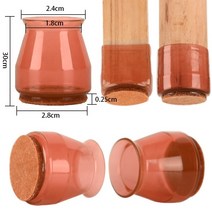 16pcs 3 크기 높은 투명도 실리콘 가구 다리 보호 커버 테이블 피트 패드 바닥 보호기 모양 종류에 적응, 08 SBrown_01 16pcs