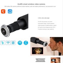 홈 현관 cctv Tuya-비디오 핍홀 와이파이 카메라 움직임 감지 도어 뷰어 비디오 아이 미니 HD 홈 시큐리티, 한개옵션0