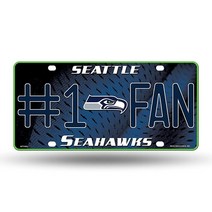 Rico Industries #1 팬 메탈 번호판 태그, Seattle Seahawks
