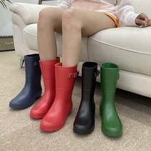 슈블리 나인 미들 레인 부츠 / 편안한 착화감 필수 여성화 여자 장화 신발 봄비 장마 눈 폭설 폭우 태풍 통 넓은 와이드 벨트 미들 블랙 네이비 그린 레드