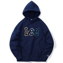 LEE 리 멀티 컬러 트위치로고 후드 후디 후드티 맨투맨 네이비 MULTI COLOR TWITCH LOGO