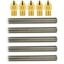 3D 프린터부품 5pcs 황동 압출기 노즐 인쇄 헤드 M6 30mm 스테인레스 스틸 목구멍 Anet A8 Mk8 Reprap 프린터 부품, 0.3mm