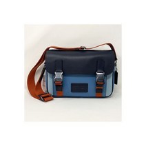coach 코치 Track 가죽 크로스바디 Messenger Bag in 컬러블락 블루 네이비 오렌지 CC356 116888