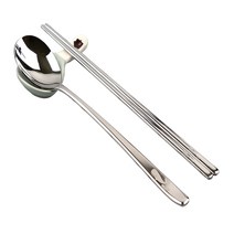국산 웨일 한식수저 숟가락 젓가락 심플 수저세트 고래 레이저각인 올스테인레스, 5Pset
