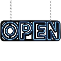 LED보드나라 영업중 LED간판 OPEN LED 미용실 카페 네온 사인 미니간판, P-2_대형 실리콘 OPEN 블루