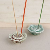 [∂LL7] 청자 연꽃 향꽂이 2종선택 스틱홀더 연밥 소품 촛대 장식 캔들_h§eEA, §ff_진사