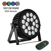 페인트 믹서 Stage Par Light 18x18w RGBWA UV 6in1 알루미늄 Full Color Wall Wash LED 18x12w RGBW 4in1, RGBW With Remote+영국 플러그