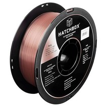 HATCHBOX 1.75mm 실크 라이트 블루 PLA 3D 프린터 필라멘트 1KG 스풀 치수 정확도 +/- 0.03mm 프린팅, Brown