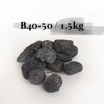 식물시간 화산석B 40 - 50mm 1.5kg 가벼운 화분 장식 돌멩이 수족관 돌, 1개