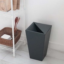 모던 사각 디자인 뚜껑 없는 휴지통 종량제 사이즈 _ 30690EA, 소 화이트