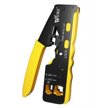 몰크 압착기 페롤 펜홀 터미널 인터넷 플라이어 휴대, 노란색 플라이어 + 라인 측정기