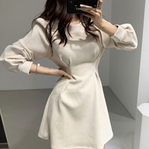 봄가을원피스 CHIC 우아한 경숙 여성 웜톤 클래식 허리보정 슬림핏 숏 작은 키 2354059255