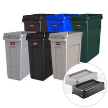 러버메이드 벤티드 슬림짐 휴지통 뉴슬림짐세트/60L 80L 분리수거 쓰레기통, 뉴슬림짐 60L세트, 파랑