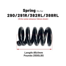 EXA 290 291R 특수 스프링 30.4 × 85mm 및 DNM DV-22 스쿠터 자전거 후면 충격 흡수 장치, 12 85mm-2500LBS